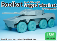South African  Rooikat AFV Sagged Wheel set (for Trumpeter 1/35)